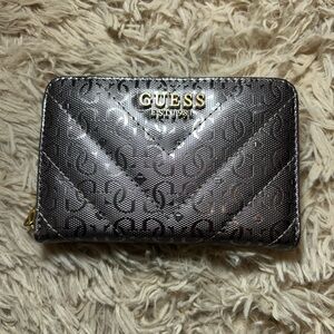 GUESS Metallic Silver Clutch